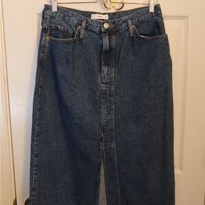 Mango Dark Blue Denim Skirt
